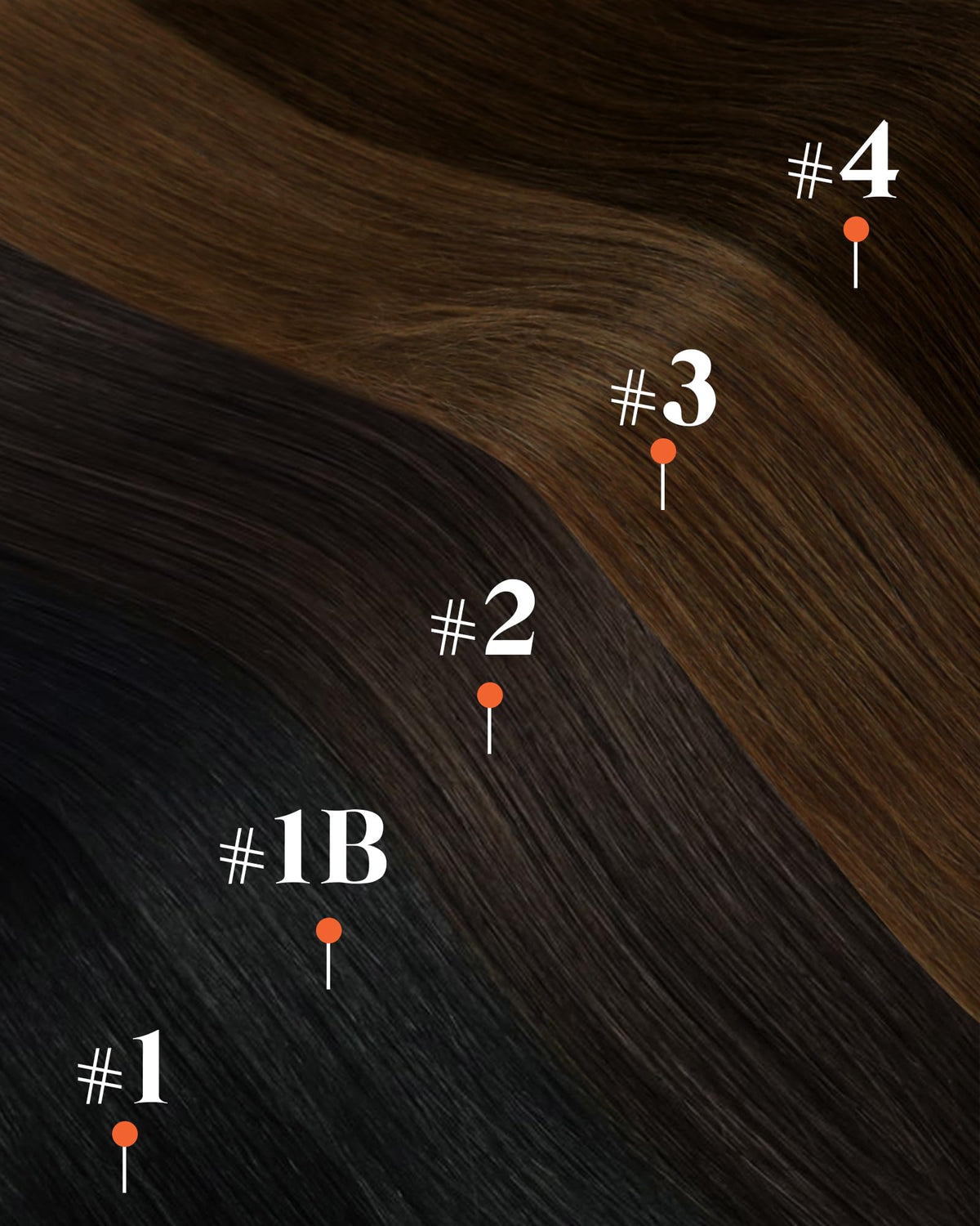 Sunny Hair clip-in hair extensions light brown with colour swatches
