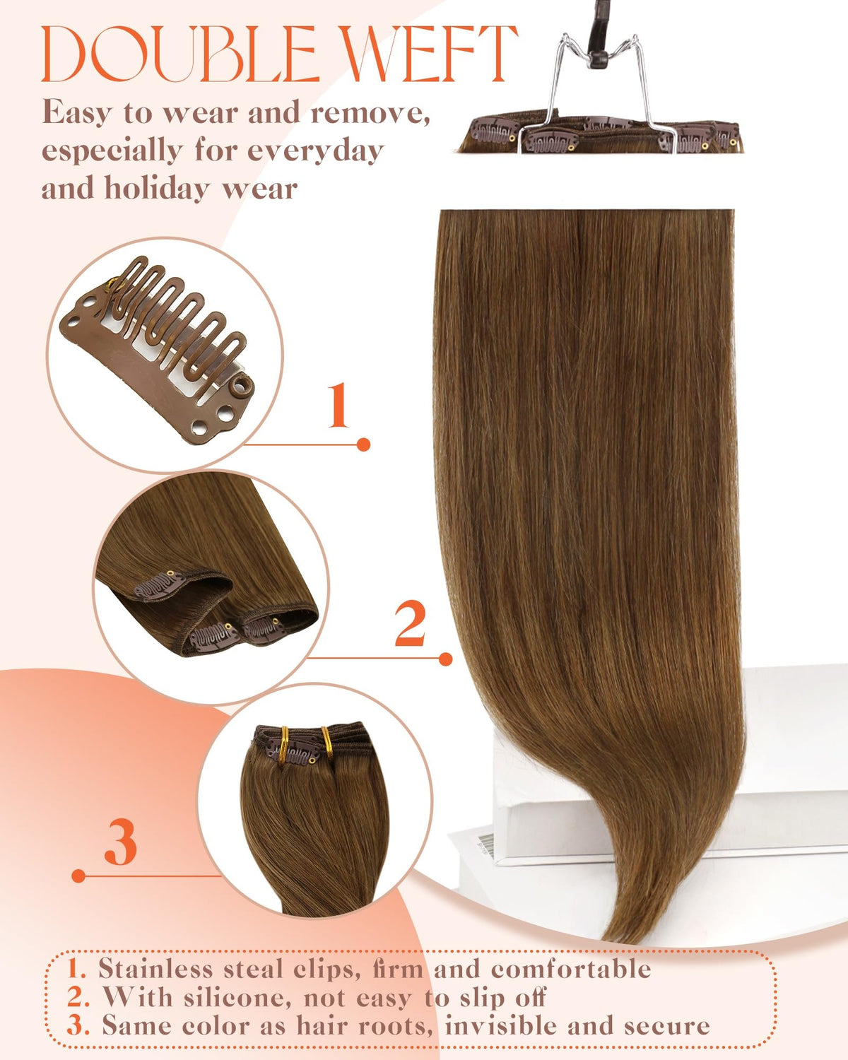 Sunny Hair extensions being applied in a hair styling session