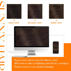 Sunny Hair extensions displayed with hair care products