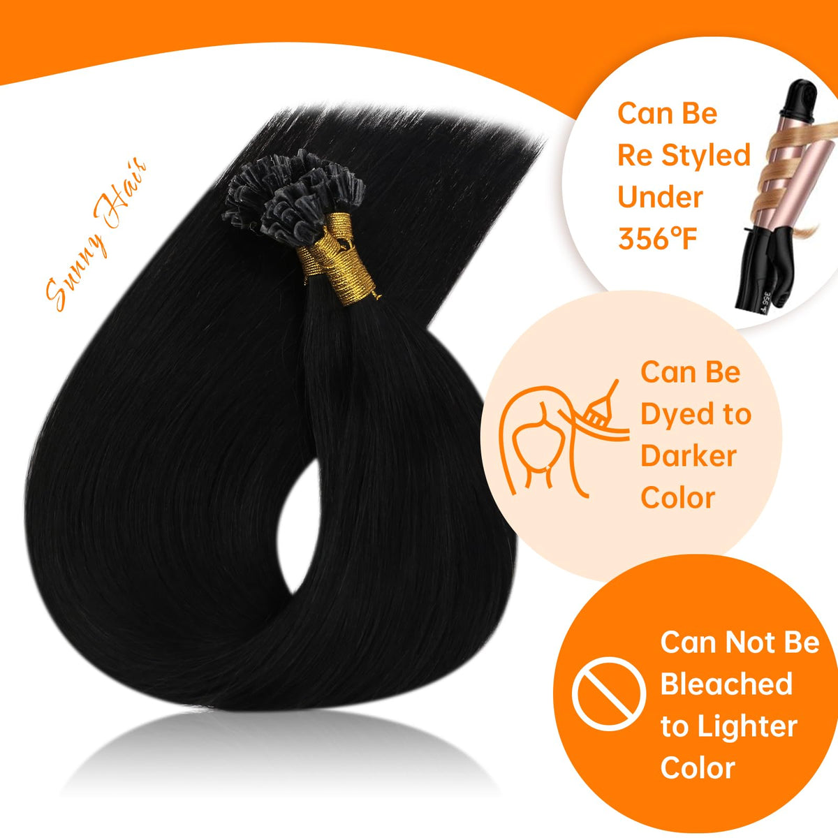 Sunny Hair extensions styled in a ponytail