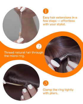 Sunny Hair extensions styled in an updo for a formal event