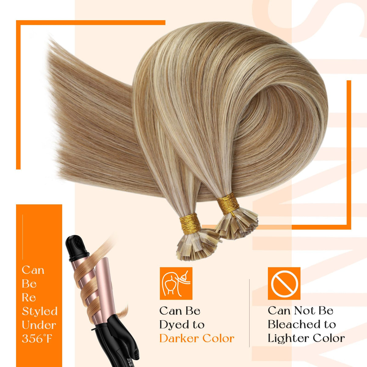 Sunny Hair extensions styled in soft waves