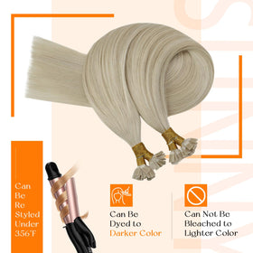Sunny Hair Flat Tip Hair Extensions displayed on a model