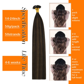 Sunny Hair Flat Tip Hair Extensions in a natural setting