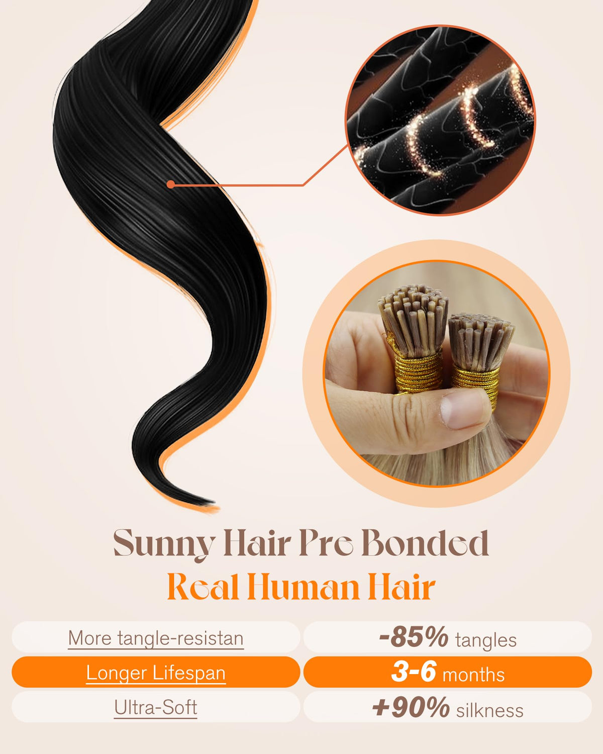 Sunny Hair I Tip Extensions Ash Blonde packaging