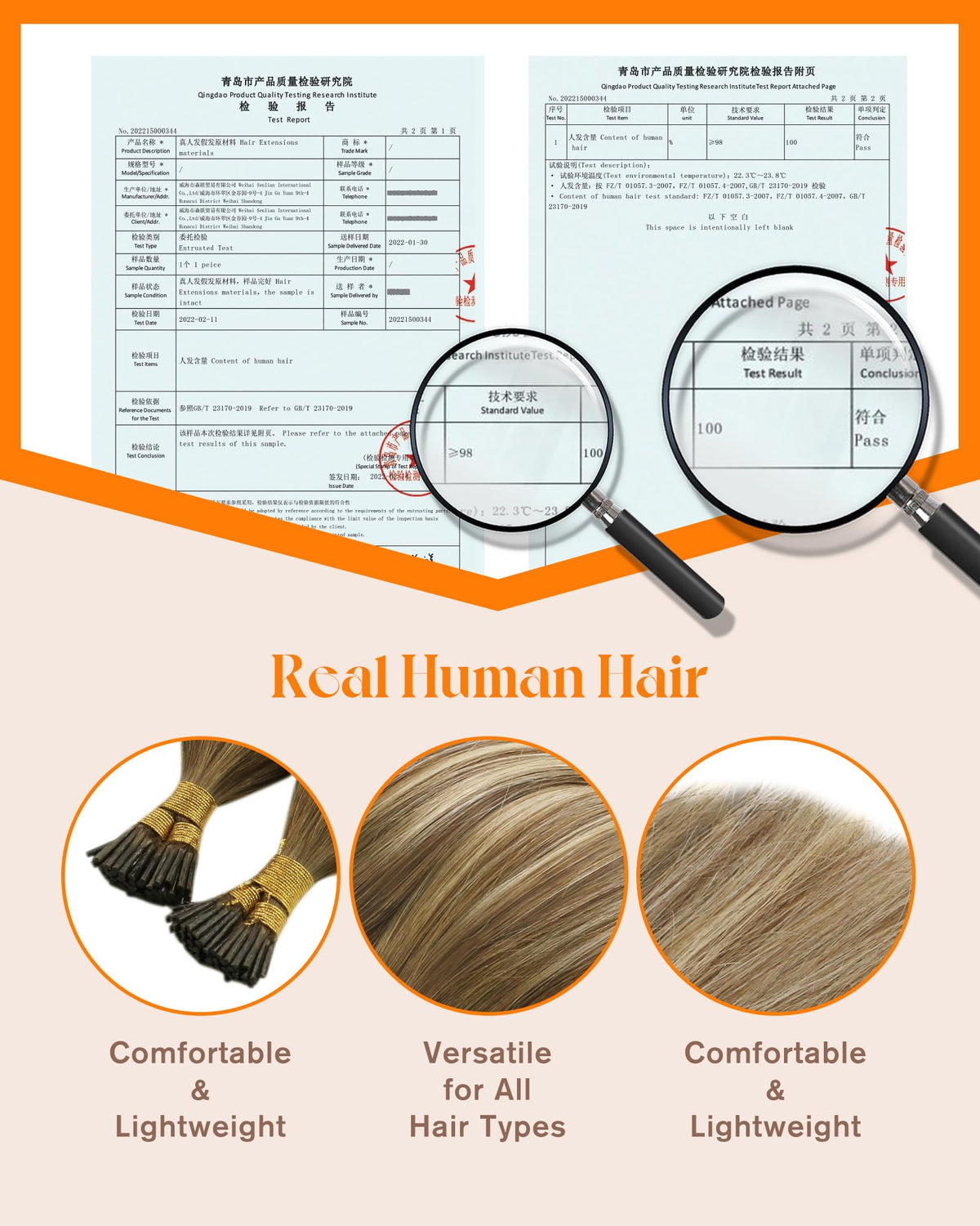 Sunny Hair I-Tip extensions displayed with styling tools