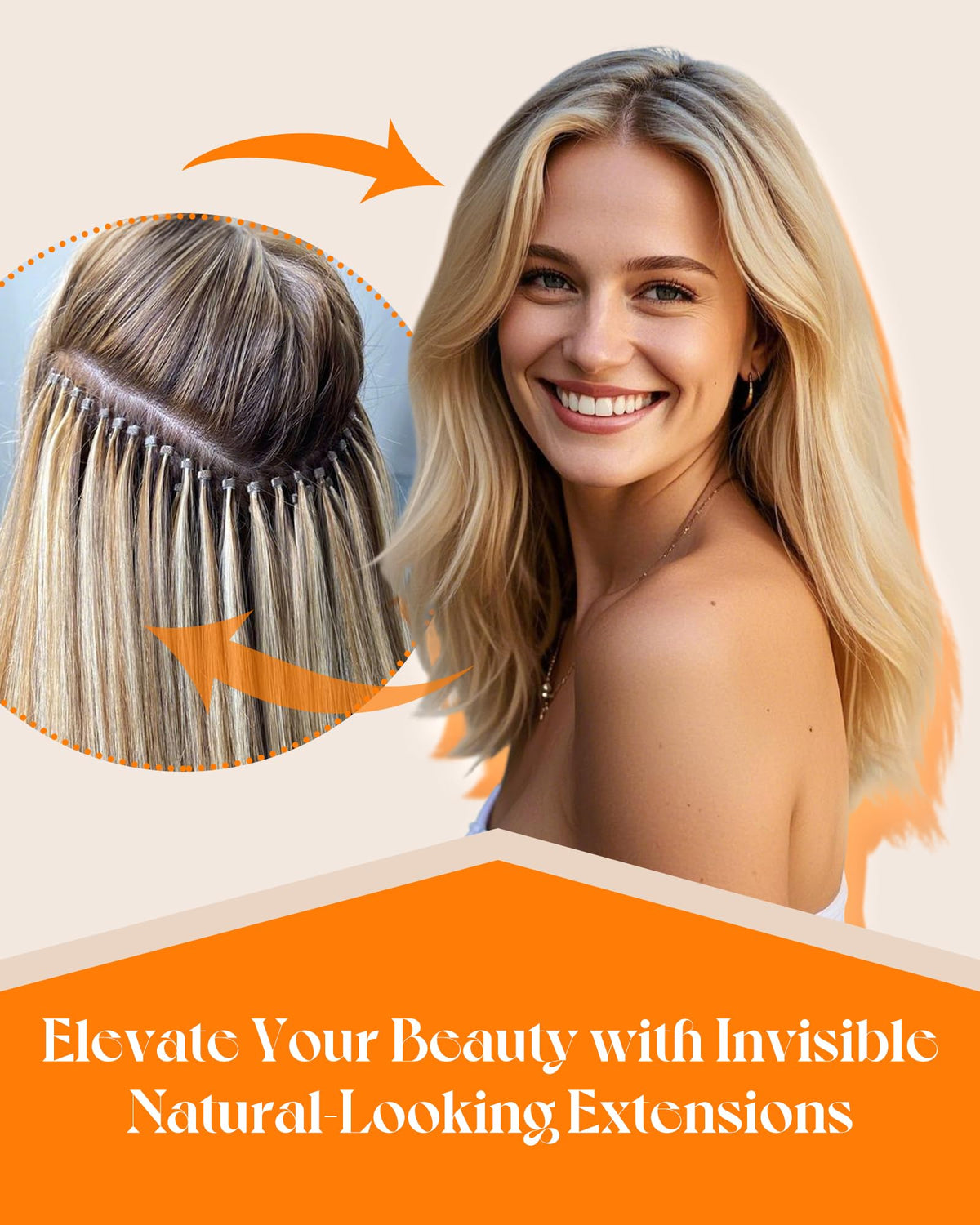Sunny Hair I Tip Extensions in natural lighting