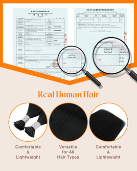 Sunny Hair I Tip extensions showing natural texture