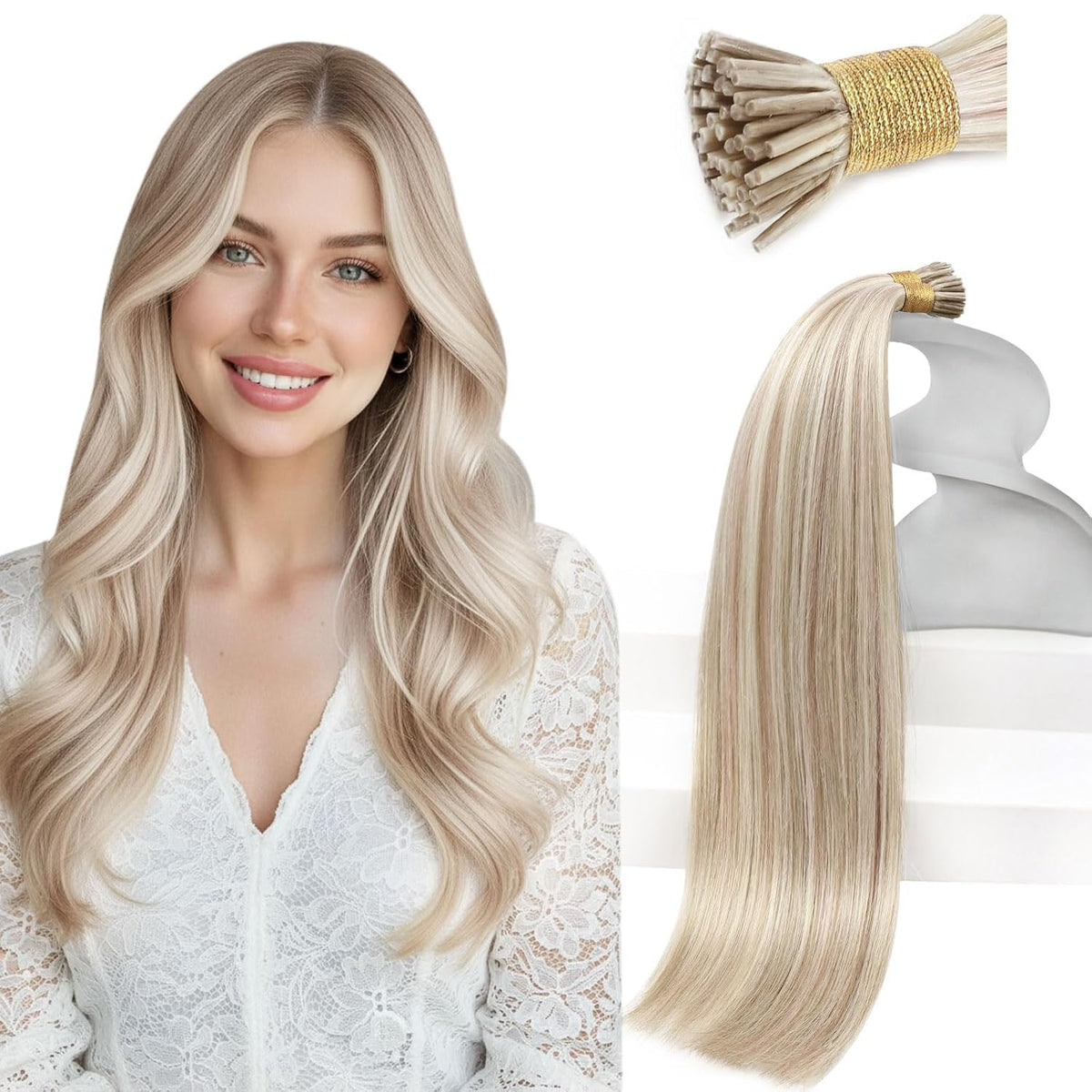 Sunny Hair I Tip Hair Extensions 14 Inch front view