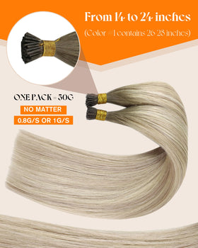 Sunny Hair I Tip Hair Extensions Blonde Balayage packaging