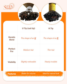 Sunny Hair K Tip extensions in various shades