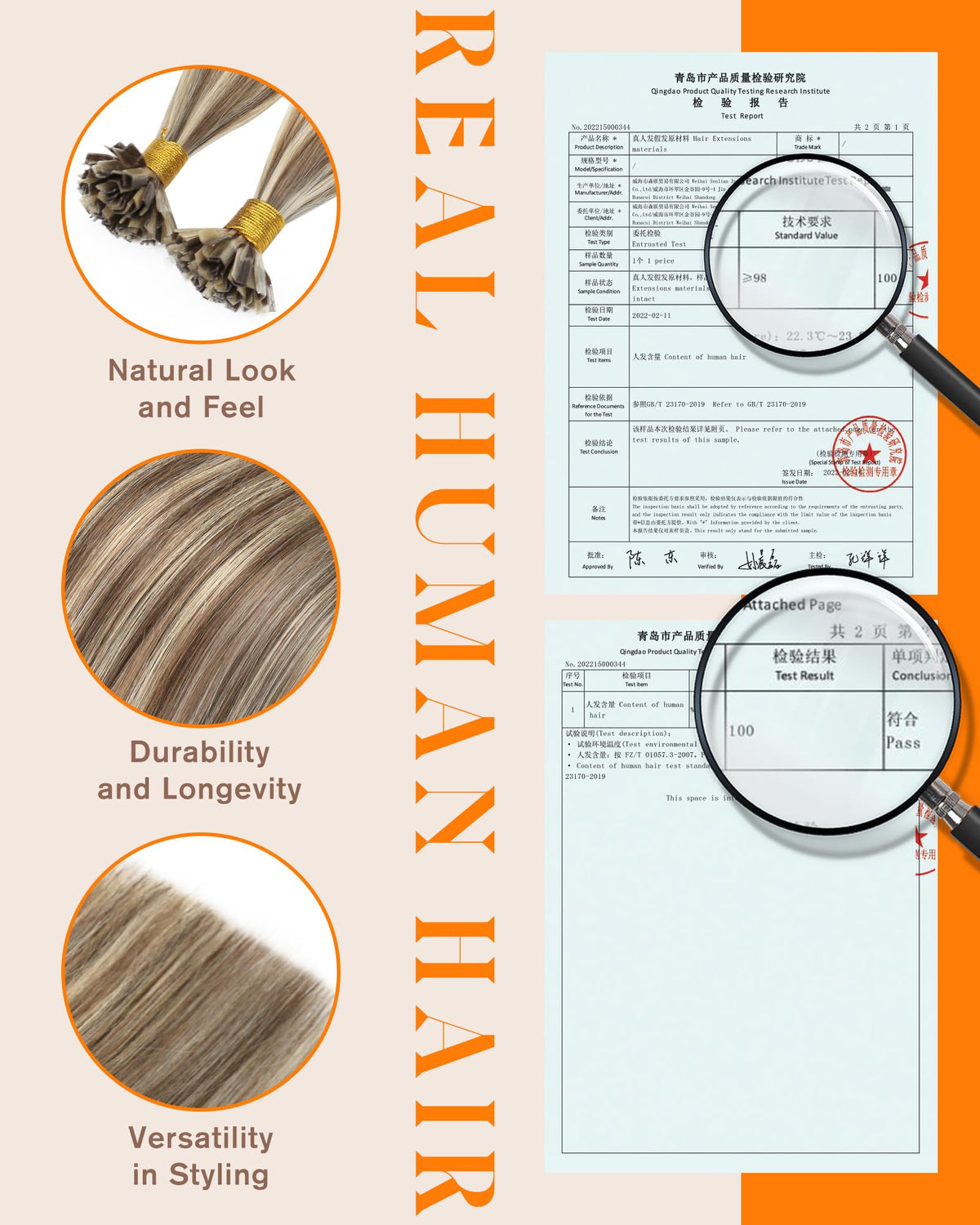 Sunny Hair K Tip extensions with heat styling