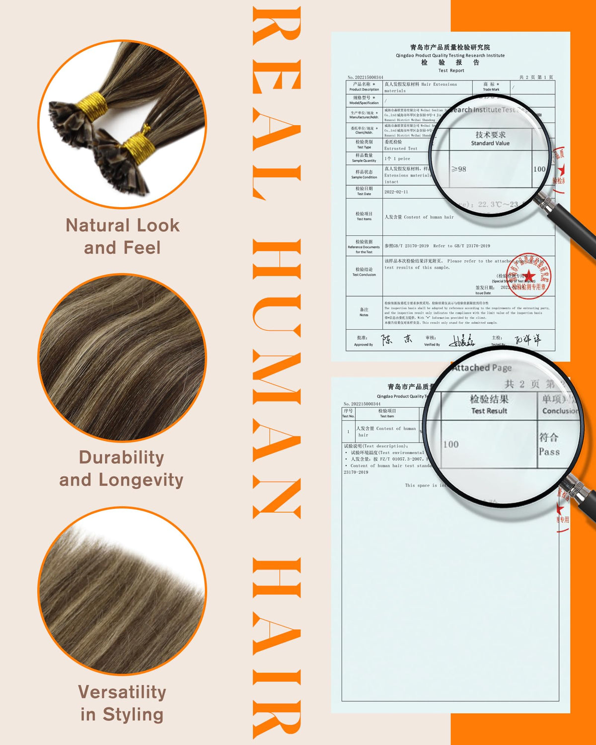 Sunny Hair K Tip Extensions with styling tools