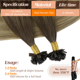 Sunny Hair K Tip Hair Extensions close-up of keratin bond
