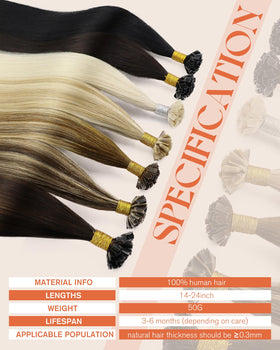 Sunny Hair K Tip Hair Extensions in various shades