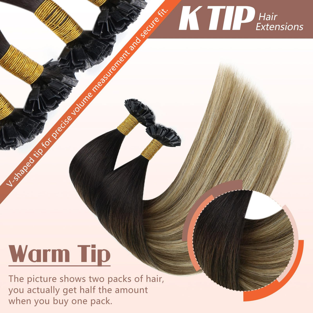 Sunny Hair K Tip Hair Extensions packaging