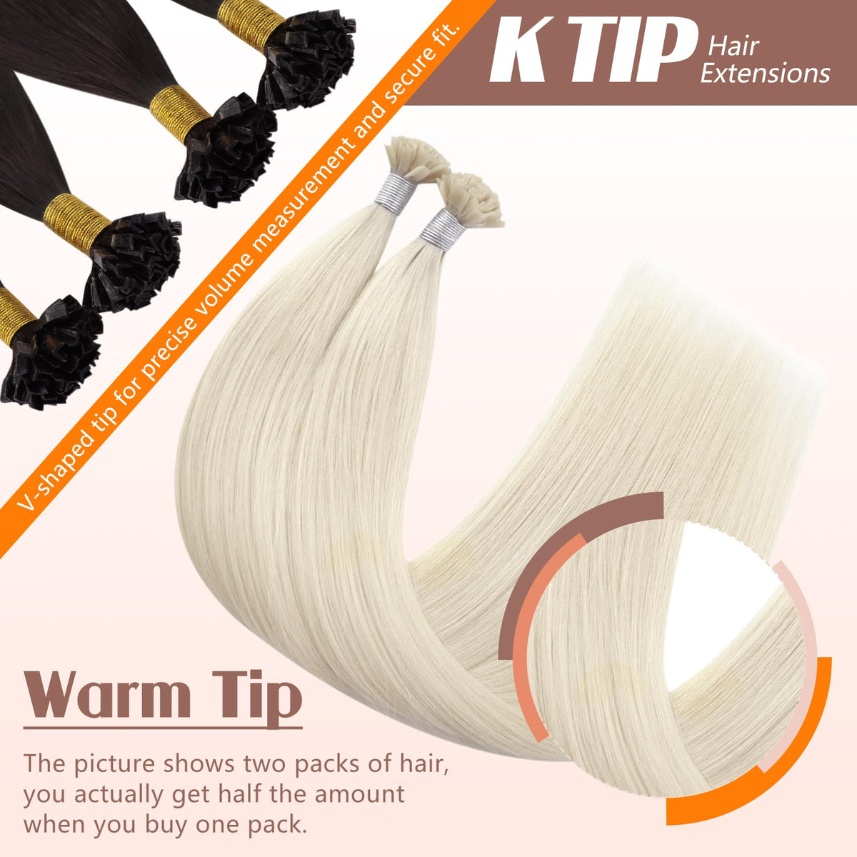 Sunny Hair K Tip Hair Extensions packaging