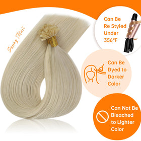 Sunny Hair K Tip Hair Extensions Platinum Blonde 14 Inch packaging