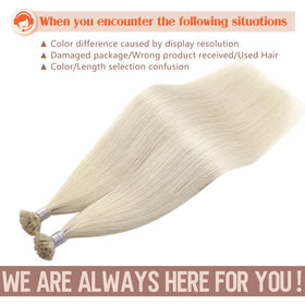 Sunny Hair K Tip Hair Extensions showing blending with natural hair