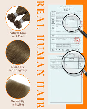 Sunny Hair K Tip Human Hair Extensions length comparison