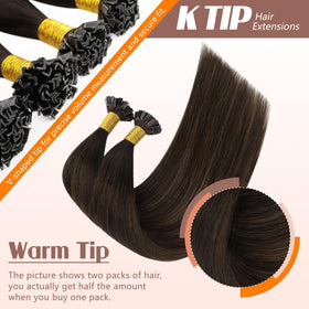 Sunny Hair Ktip extensions showing keratin bond detail