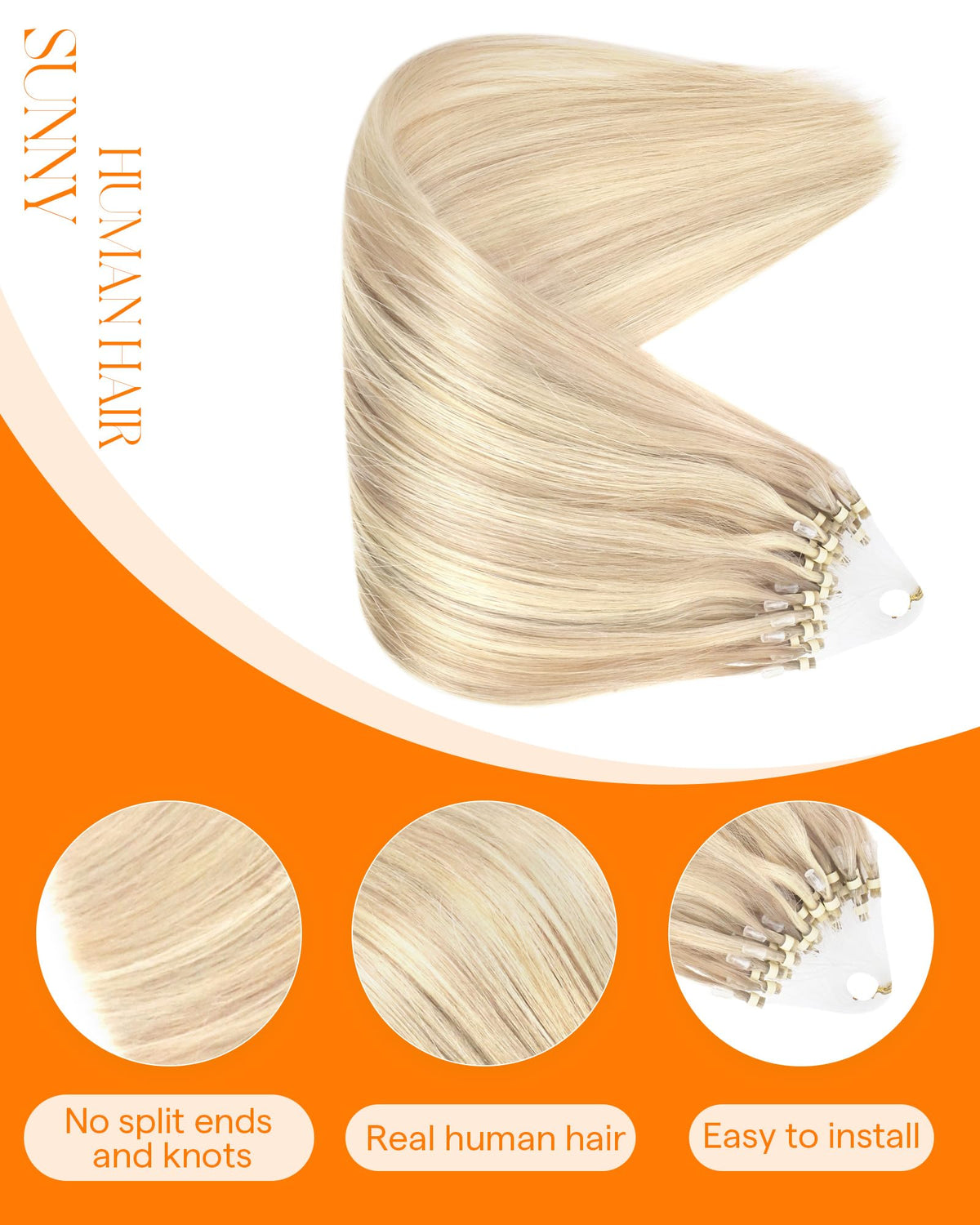 Sunny Hair Micro Bead Hair Extensions packaging