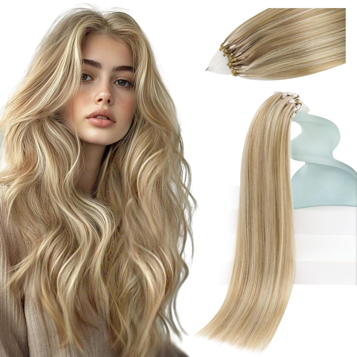 Sunny Hair Micro Link Hair Extensions 100g front view