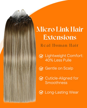 Sunny Hair Micro Link Hair Extensions 14 Inch displayed in various shades