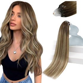 Sunny Hair Micro Link Hair Extensions 14 Inch front view