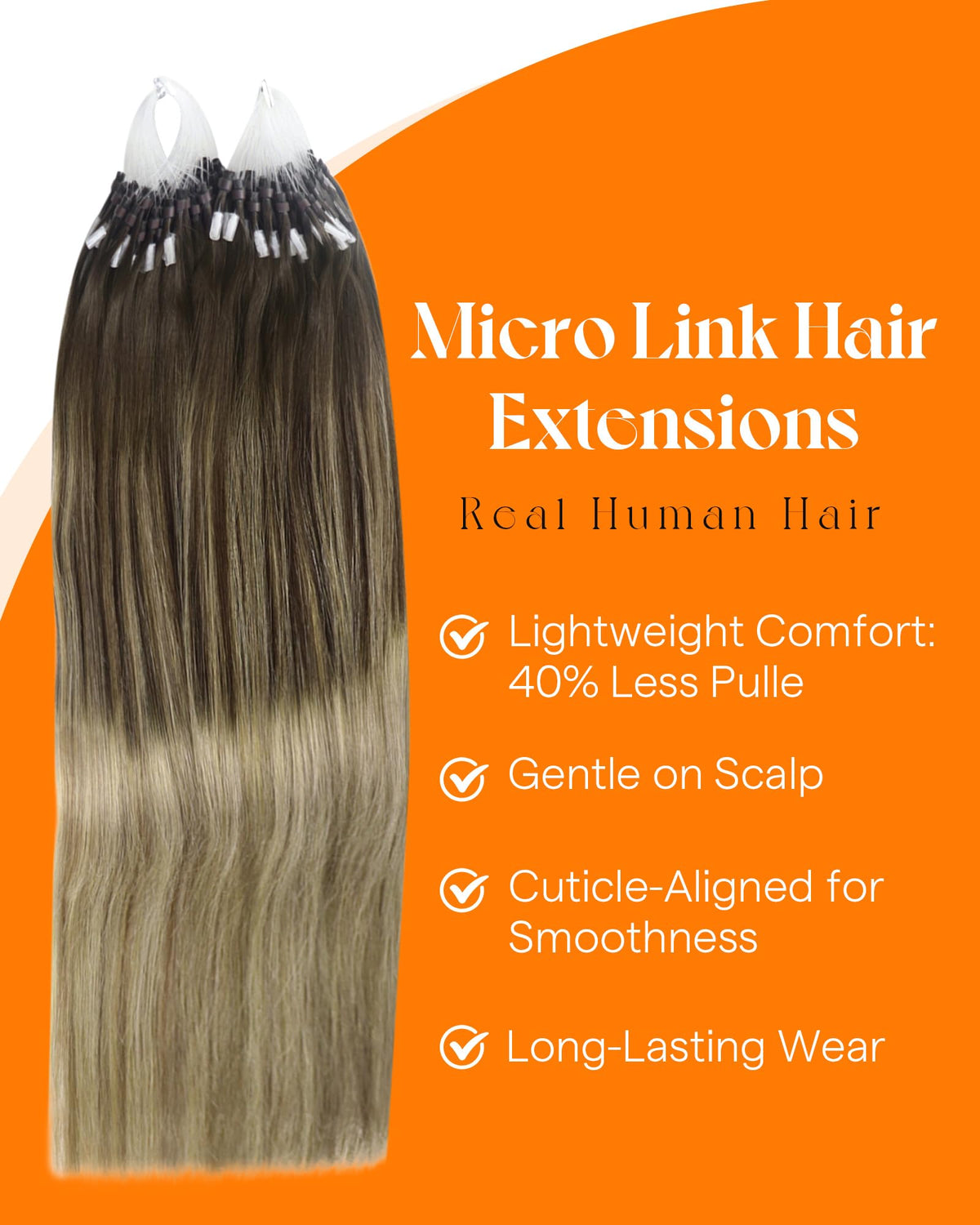 Sunny Hair Micro Link Hair Extensions displayed in various shades