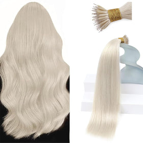 Sunny Hair Nano Bead Hair Extensions 16 Inch Blonde front view