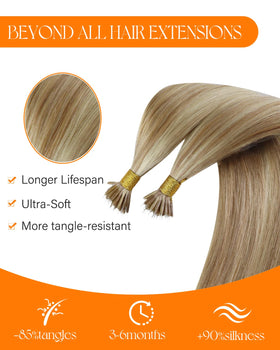 Sunny Hair Nano Tip Hair Extensions displayed with packaging