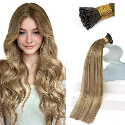 Sunny Hair Ombre Blonde Itip Extensions front view