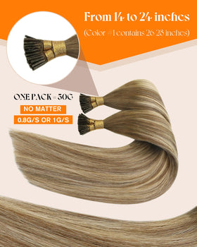 Sunny Hair Ombre Blonde Itip Extensions packaging