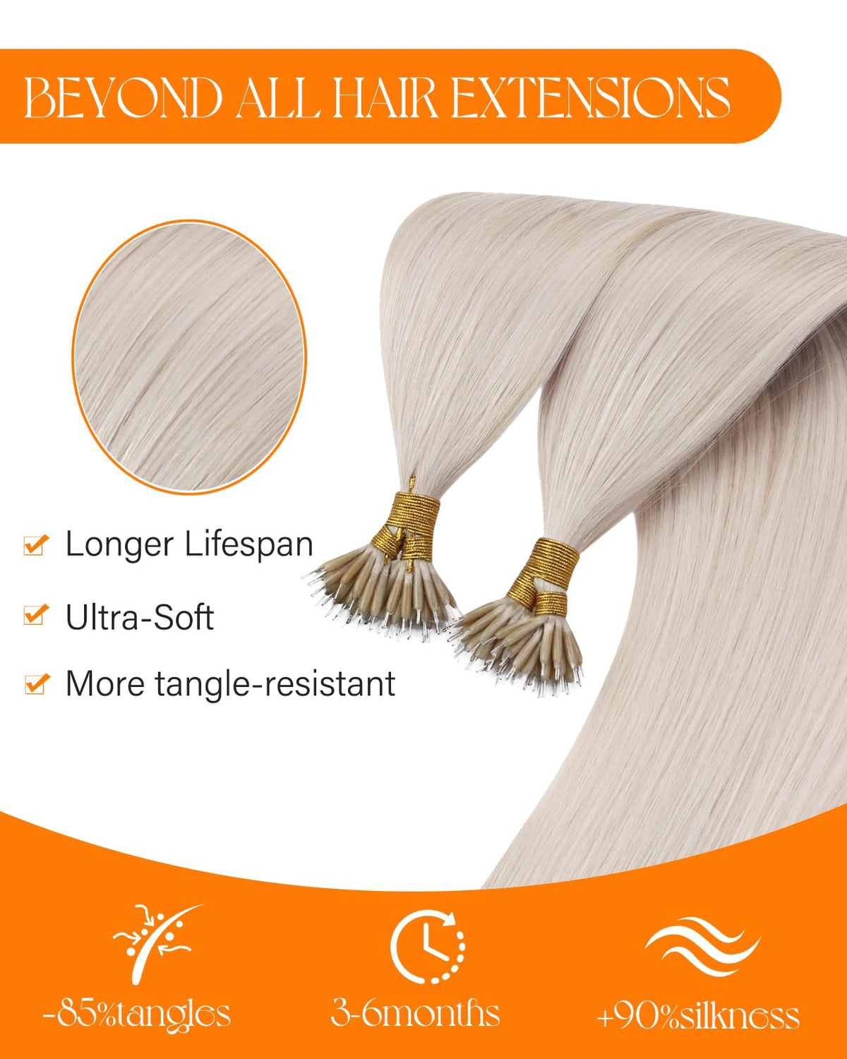 Sunny Hair Remy Human Hair Extensions displayed