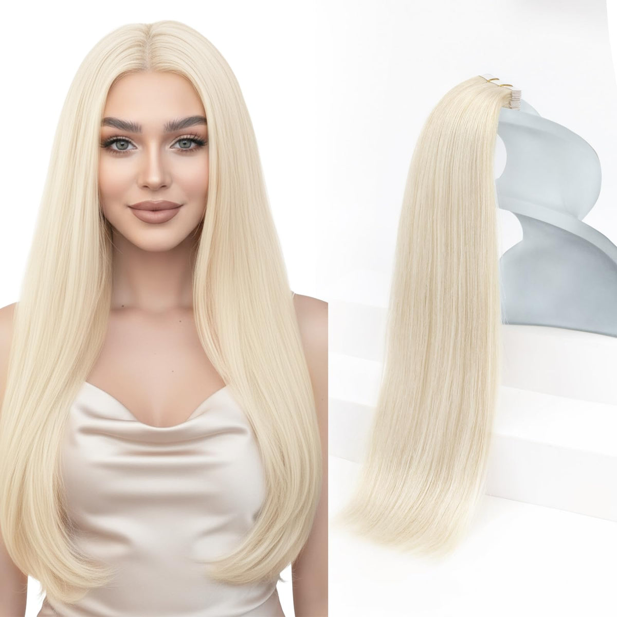 Sunny Hair Tape in Extensions 20Pcs blonde front view