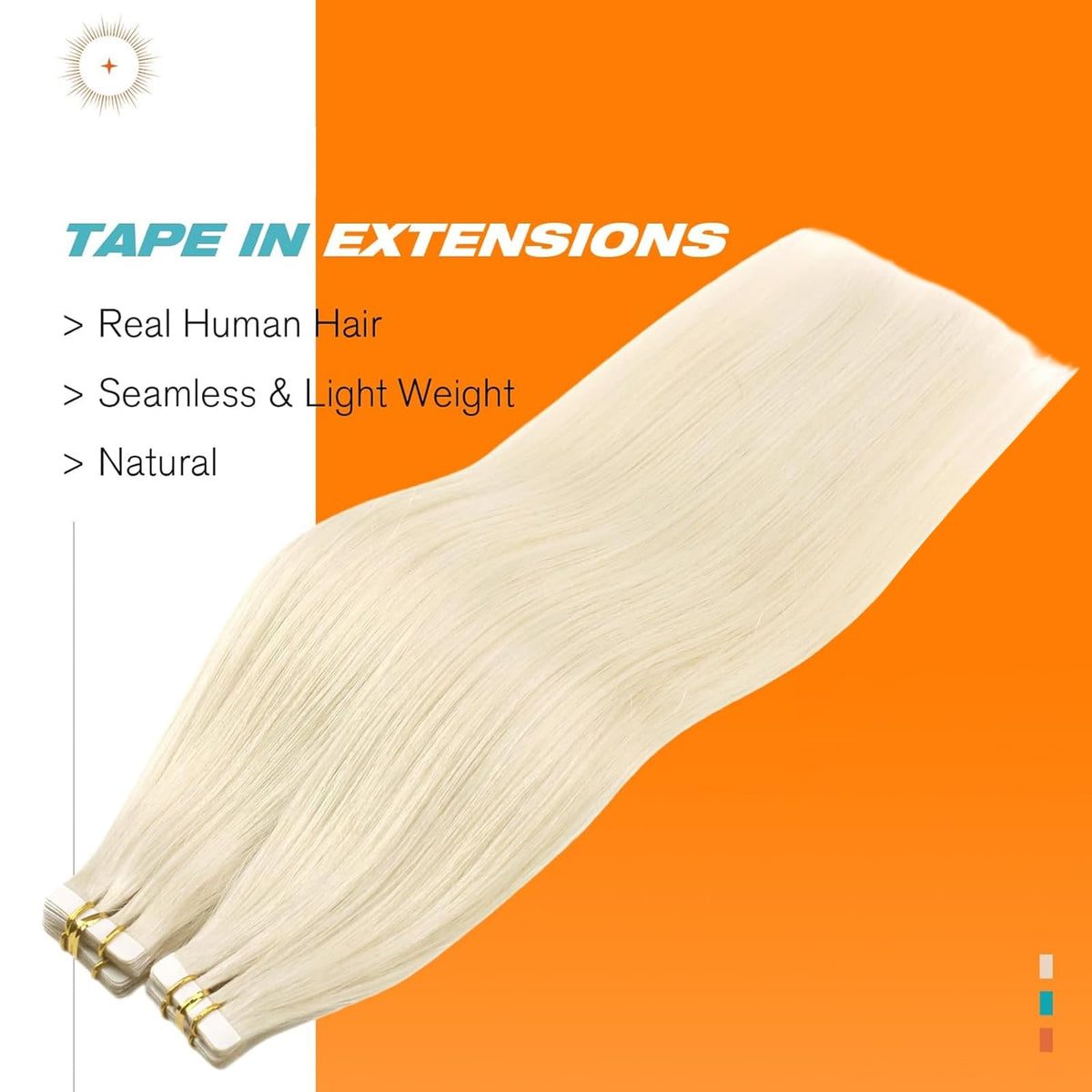 Sunny Hair Tape in Extensions 20Pcs blonde packaging