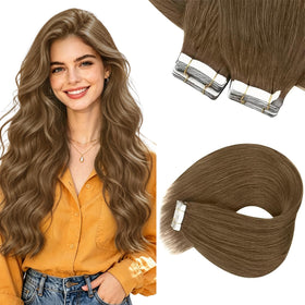 Sunny Hair Tape in Extensions 24 Inch Light Brown front view