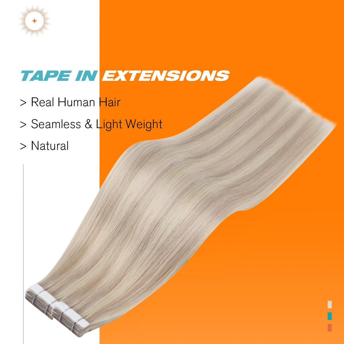 Sunny Hair Tape in Extensions Ash Blonde Highlight packaging