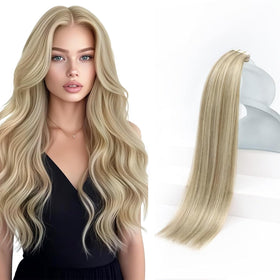 Sunny Hair Tape-In Extensions Blonde 20 Pcs front view