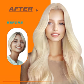 Sunny Hair Tape in Extensions blonde installation process