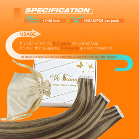 Sunny Hair Tape in Extensions displayed on a mannequin