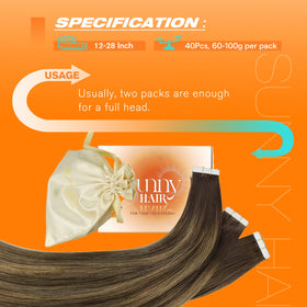 Sunny Hair Tape in Extensions displayed on a mannequin