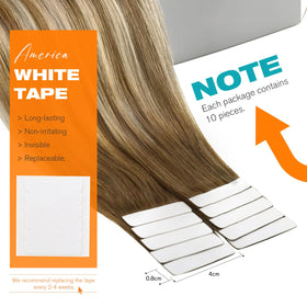 Sunny Hair Tape in Extensions displayed with styling tools