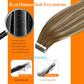 Sunny Hair Tape in Extensions in natural lighting