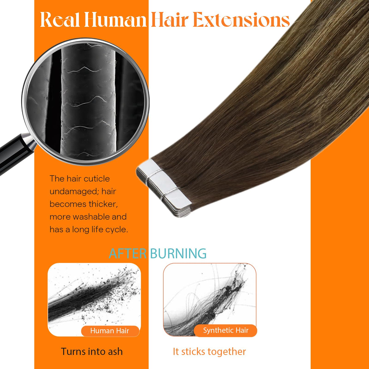 Sunny Hair Tape in Extensions installation process