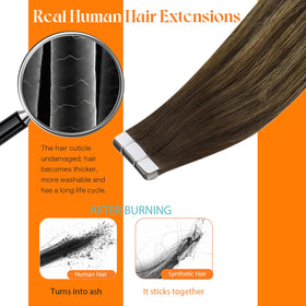Sunny Hair Tape in Extensions installation process