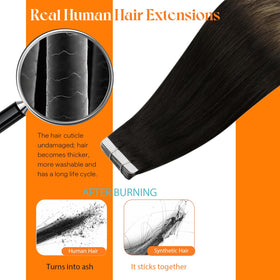 Sunny Hair Tape in Extensions installation process