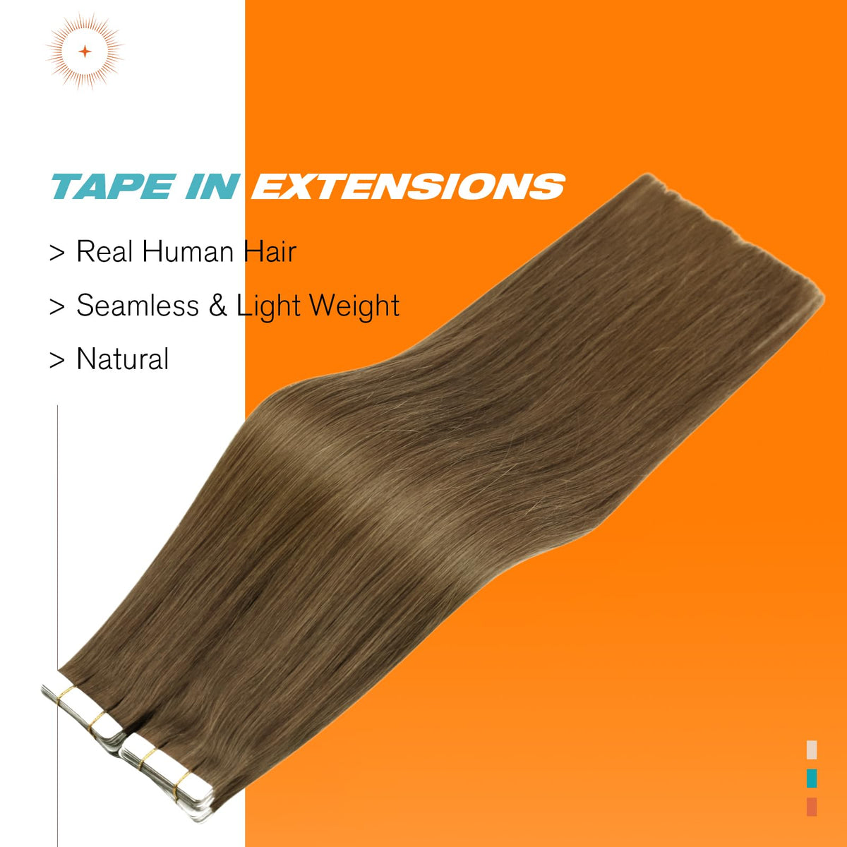 Sunny Hair Tape-in Extensions Light Brown packaging