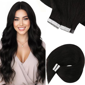 Sunny Hair Tape in Extensions Natural Black 100g front view
